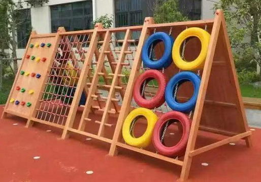 幼兒園戶(hù)外實(shí)木組合攀爬玩具